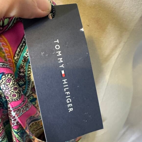 Tommy Hilfiger Paisley Bell Sleeve Dress Size 4 Multicolor Stretch NWT - Picture 5 of 10